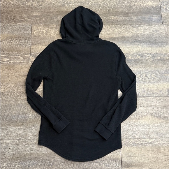 Hollister Men's Dark Navy Blue Waffle Hoodie - Picture 4 of 4